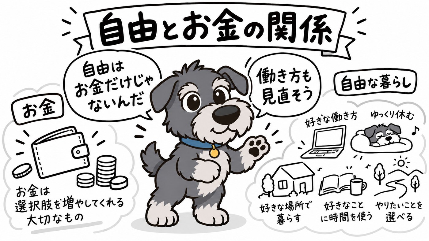 自由とは、ただお金があることではありません。働き方も見直してみましょう。