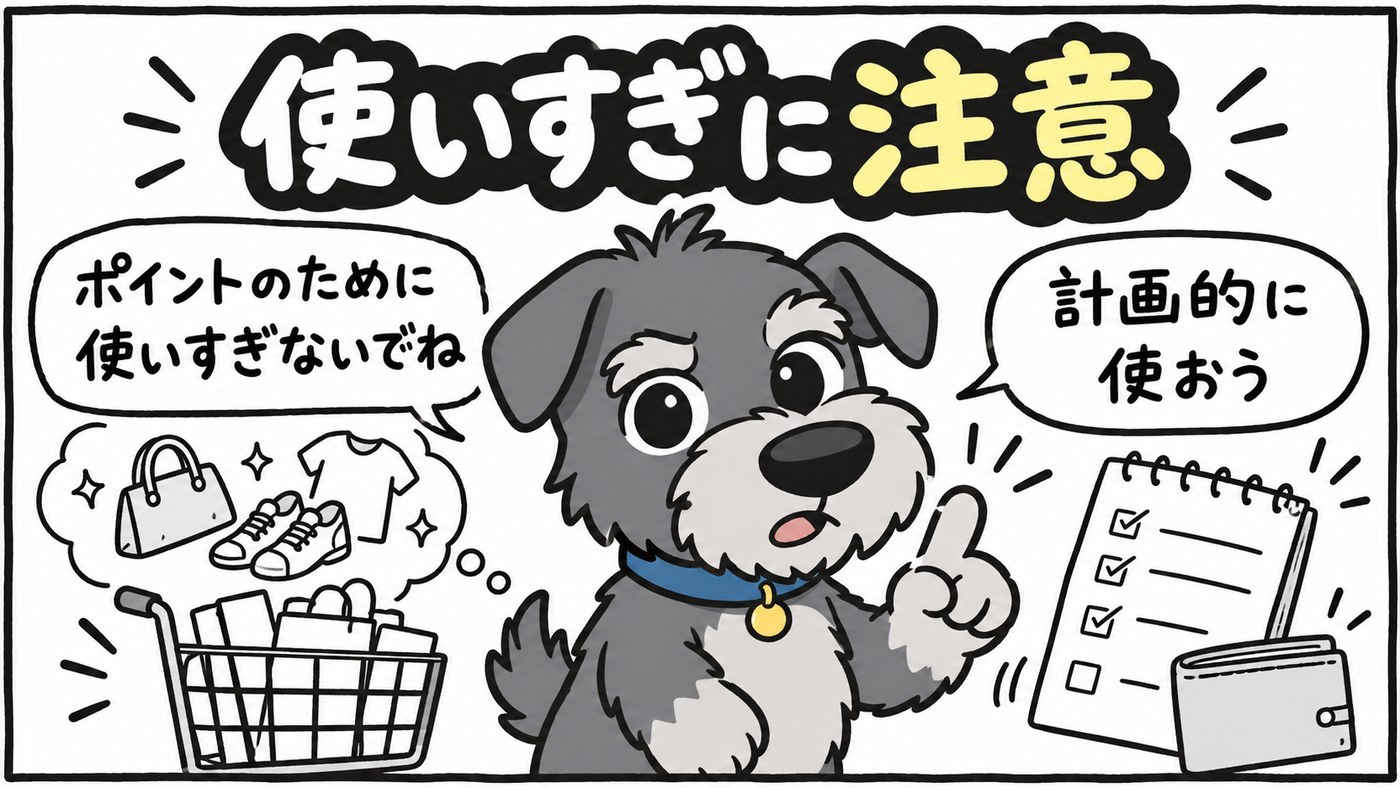 ポイント目的で使いすぎないよう、計画的に使うことが大切です。