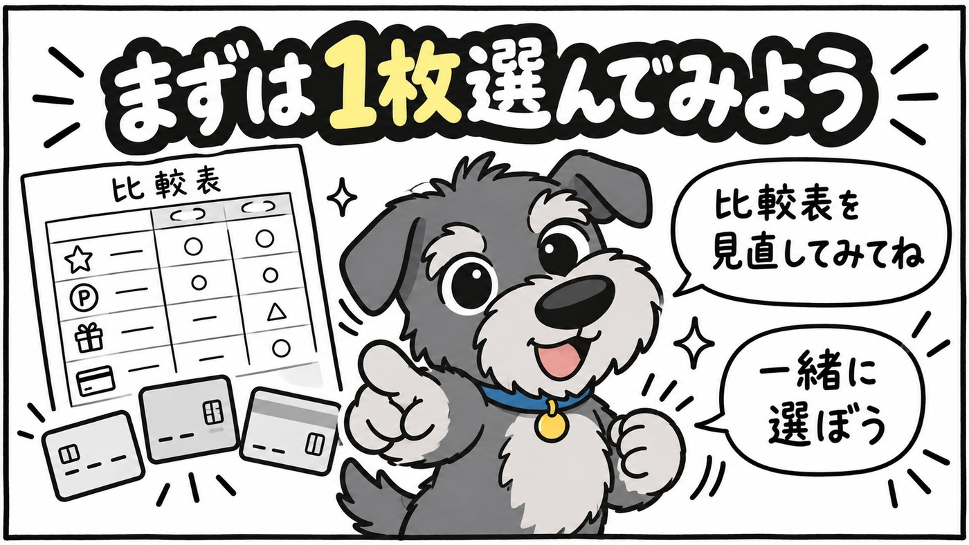 比較表を見直して、自分に合った1枚を選んでみましょう。